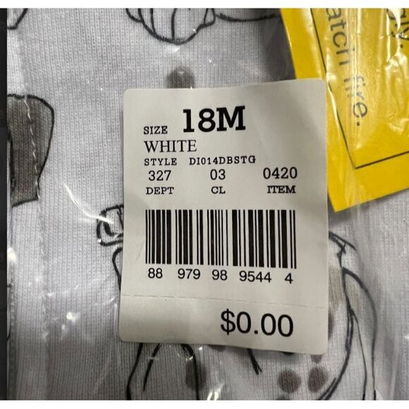 101 Dalmatians Toddler Boys' Snug Fit Union Onesie White 18M - Picture 3 of 3